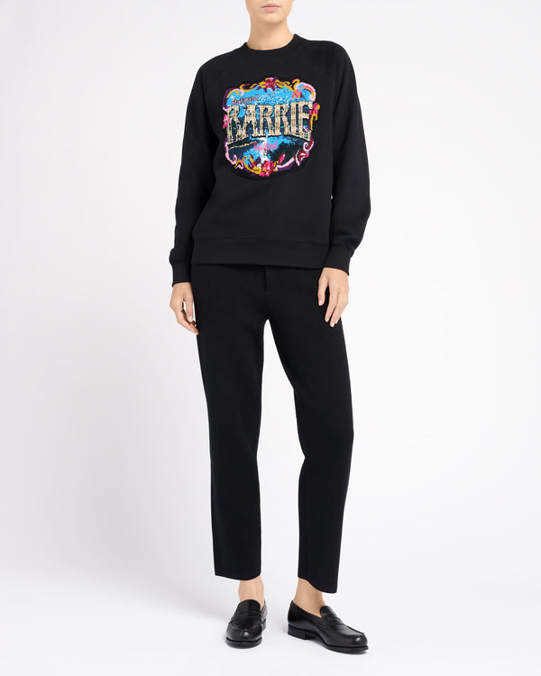 Barrie Sweat En Coton Avec Patch Greetings En Cachemire