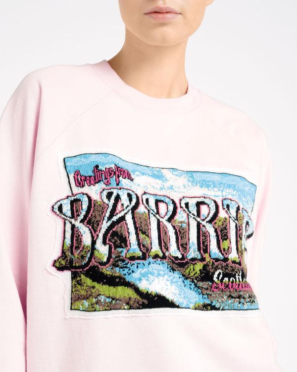 Barrie Sweat En Coton Avec Patch Greetings En Cachemire