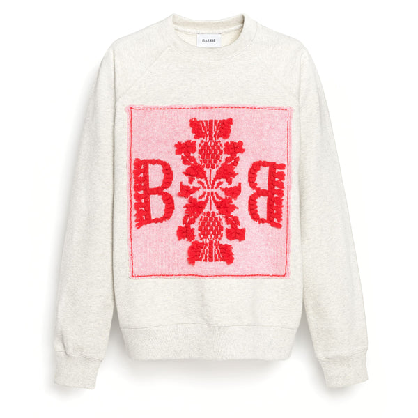 barrie Sweat en coton avec patch logo B en cachemire