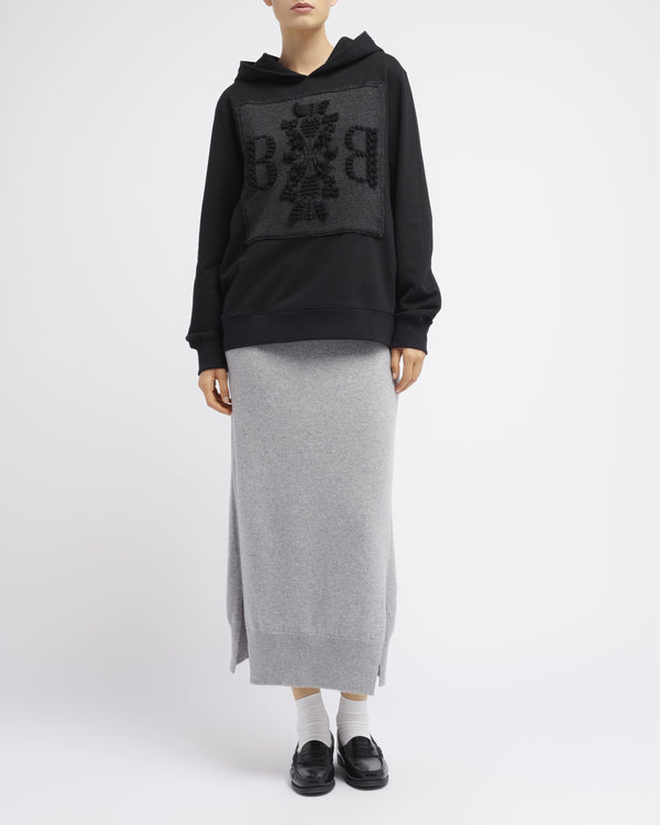 Barrie Sweatshirt à Capuche En Coton Avec Patch Logo Barrie En Cachemire