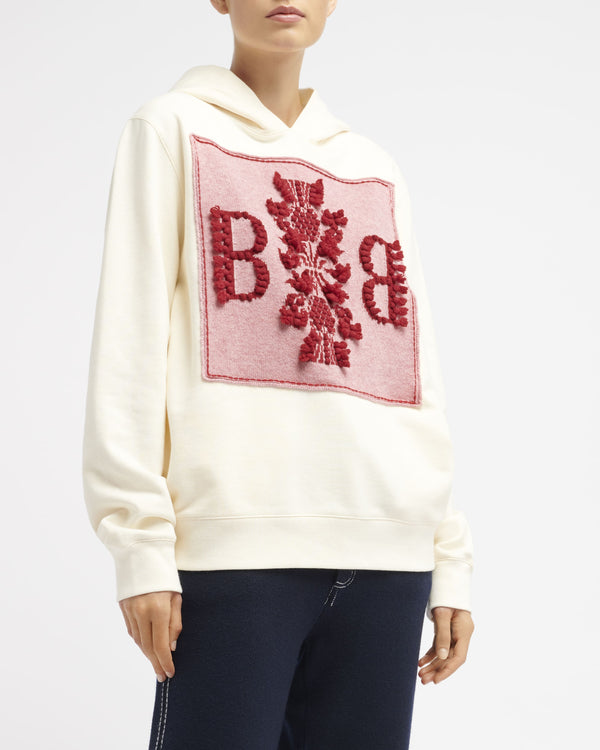 Barrie Sweatshirt à Capuche En Coton Avec Patch Logo Barrie En Cachemire