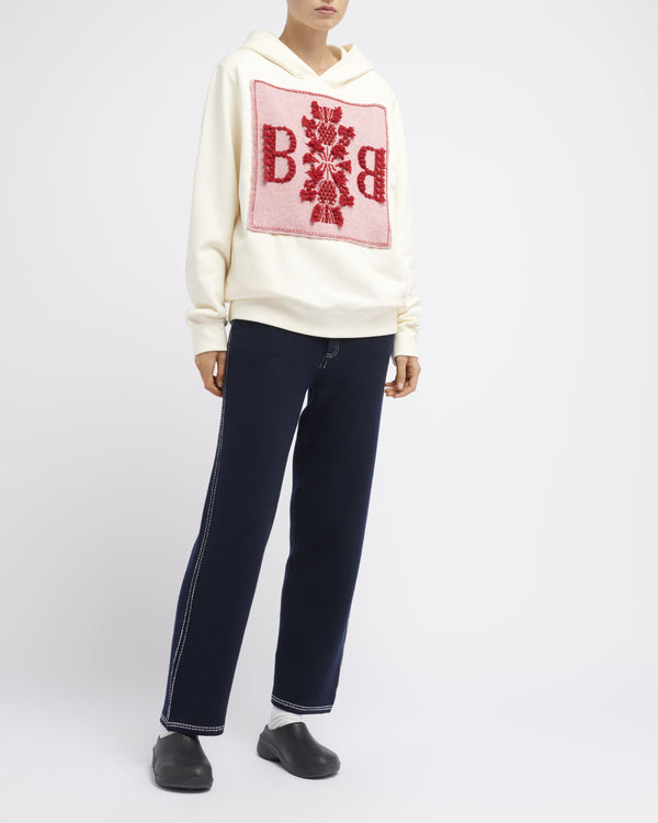 Barrie Sweatshirt à Capuche En Coton Avec Patch Logo Barrie En Cachemire