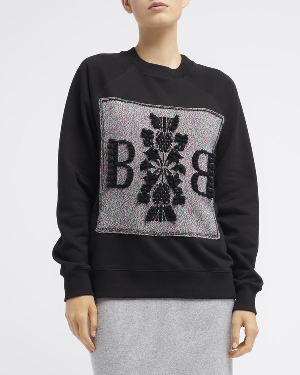 Barrie Sweatshirt En Coton Avec Patch Logo Barrie En Cachemire