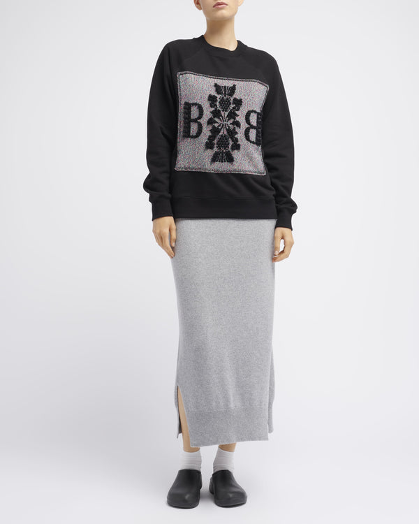 Barrie Sweatshirt En Coton Avec Patch Logo Barrie En Cachemire