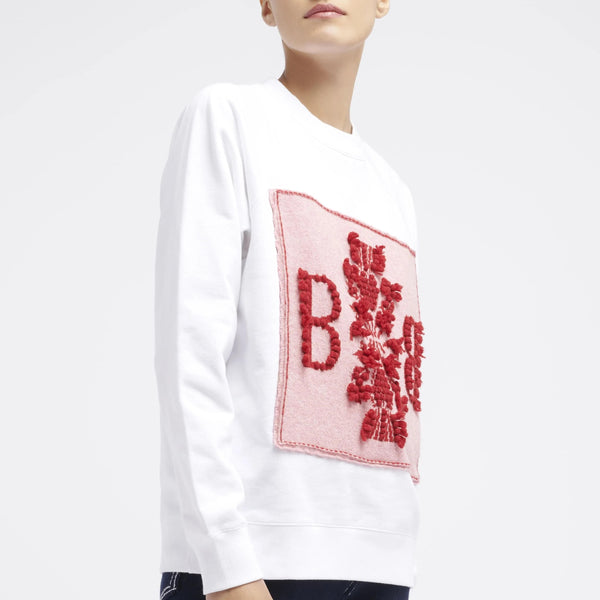 Barrie Sweatshirt En Coton Avec Patch Logo Barrie En Cachemire