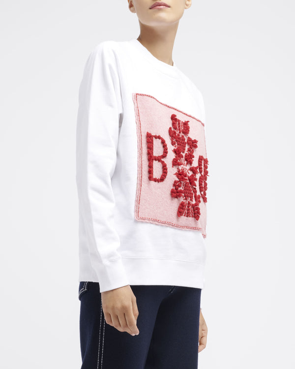 Barrie Sweatshirt En Coton Avec Patch Logo Barrie En Cachemire