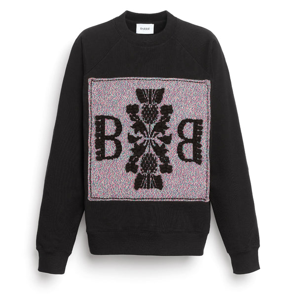 barrie Sweatshirt en coton avec patch logo Barrie en cachemire