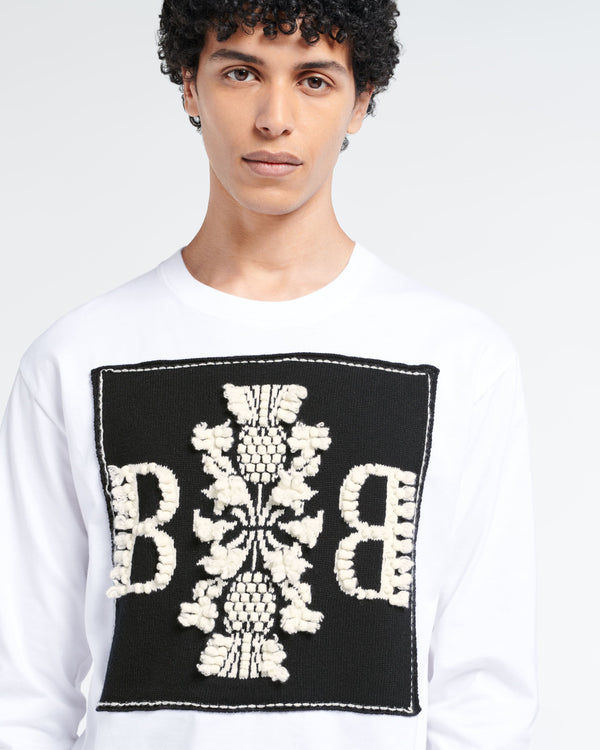 Barrie T-Shirt à Manches Longues Avec Patch Logo B En Cachemire