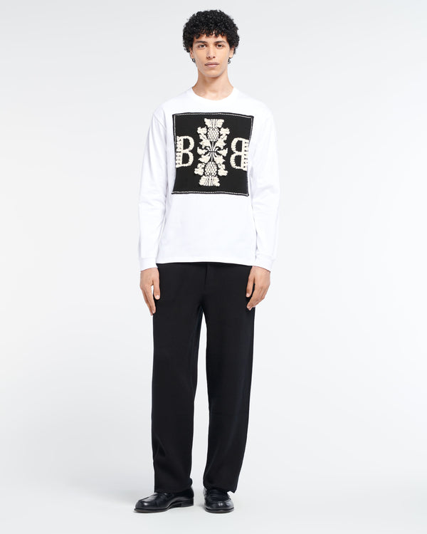Barrie T-Shirt à Manches Longues Avec Patch Logo B En Cachemire