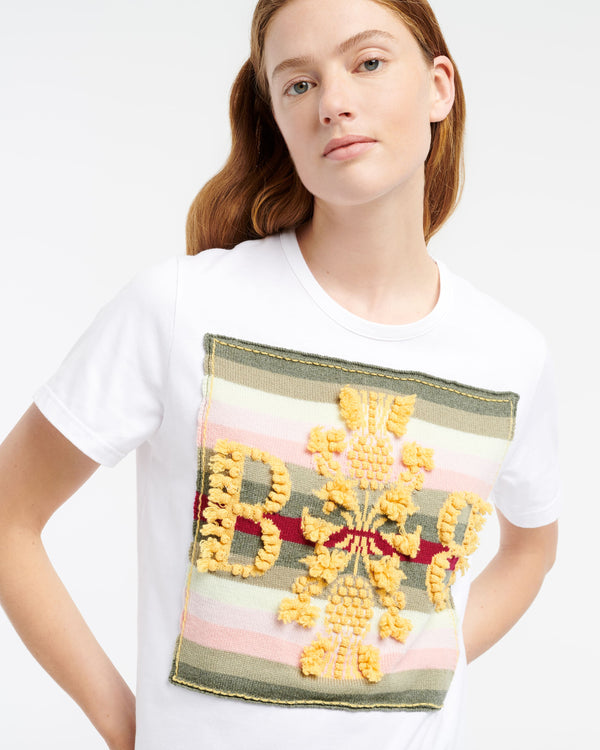 Barrie T-shirt Avec Patch Logo B à Rayures En Cachemire