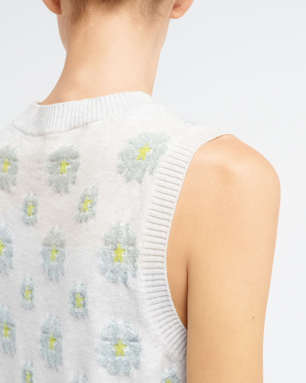 Barrie Top En Cachemire Et Coton à Motif Coquelicot