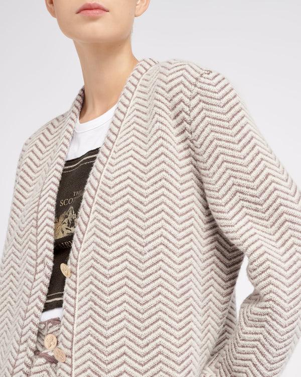 Barrie Veste De Tailleur En Cachemire Laine Et Soie à Motif Chevron