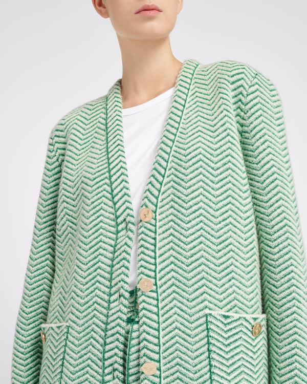 Barrie Veste De Tailleur En Cachemire Laine Et Soie à Motif Chevron