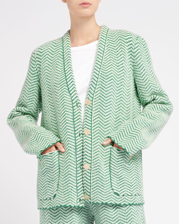 Barrie Veste De Tailleur En Cachemire Laine Et Soie à Motif Chevron