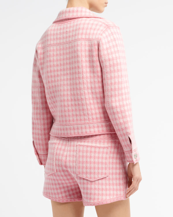 Barrie Veste Denim Ajustée En Cachemire Et Coton à Motif Vichy