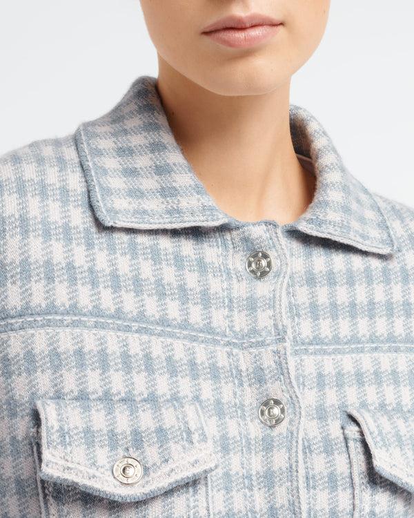 Barrie Veste Denim Ajustée En Cachemire Et Coton à Motif Vichy