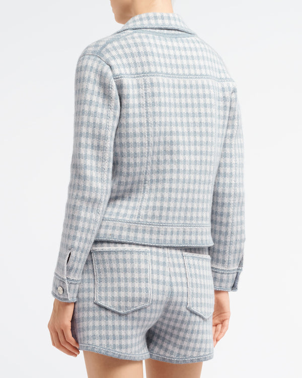 Barrie Veste Denim Ajustée En Cachemire Et Coton à Motif Vichy