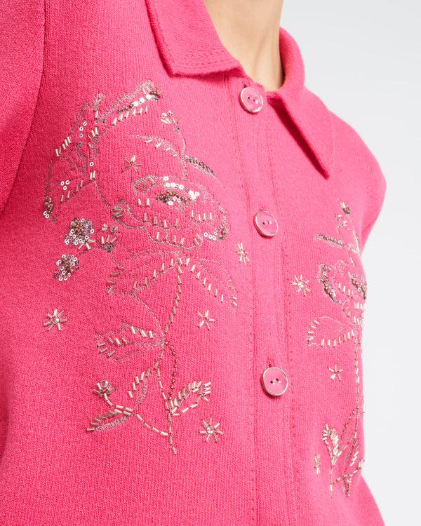 Barrie Veste Denim En Cachemire Et Coton à Broderies