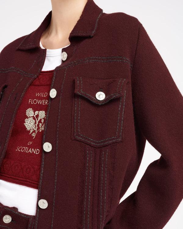 Barrie Veste Denim En Cachemire Et Coton à Coupe Droite