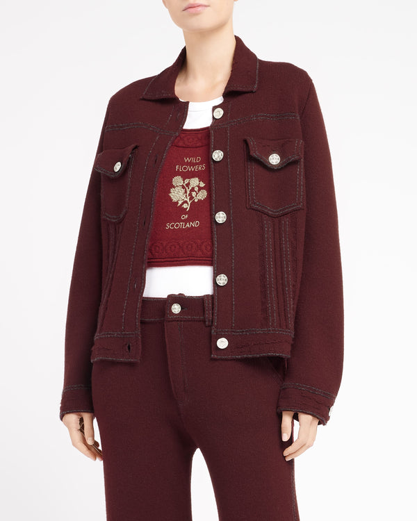 Barrie Veste Denim En Cachemire Et Coton à Coupe Droite