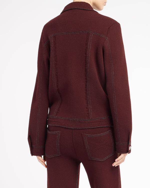 Barrie Veste Denim En Cachemire Et Coton à Coupe Droite