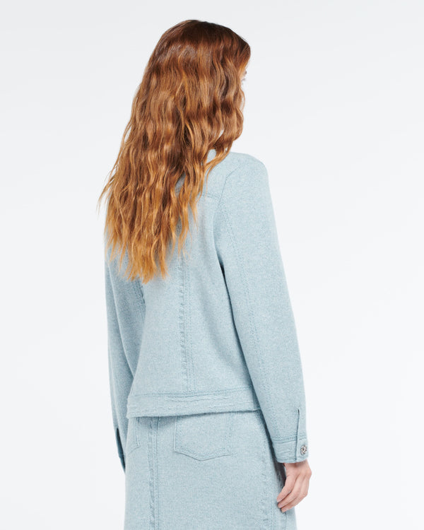 Barrie Veste Denim En Cachemire Et Coton à Coupe Droite