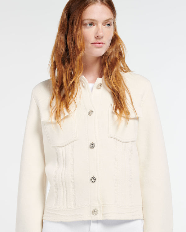 Barrie Veste Denim En Cachemire Et Coton à Coupe Droite