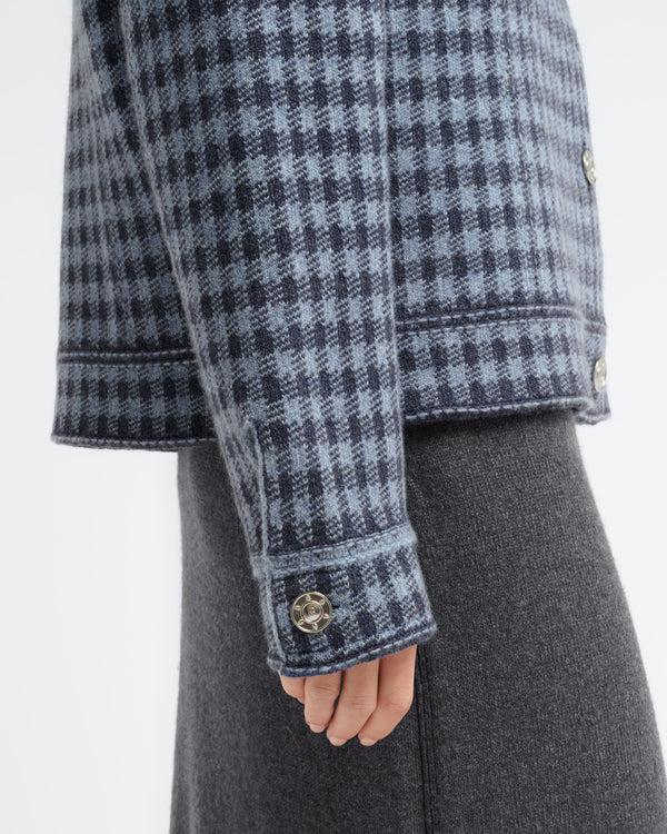 Barrie Veste Denim En Cachemire Et Coton à Motif Vichy