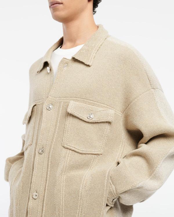 Barrie Veste Denim Oversize Patchwork En Cachemire Et Coton