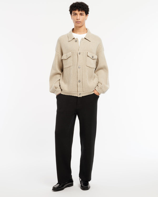 Barrie Veste Denim Oversize Patchwork En Cachemire Et Coton