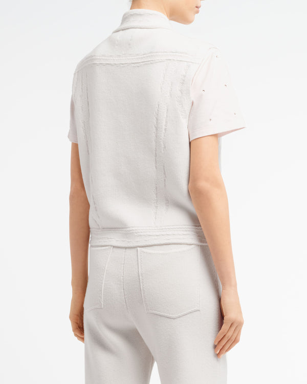 Barrie Veste Denim Oversize Sans Manches En Cachemire Et Coton