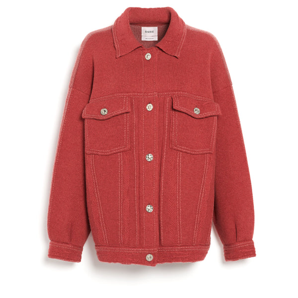 barrie Veste Denim patchwork oversize en cachemire et coton