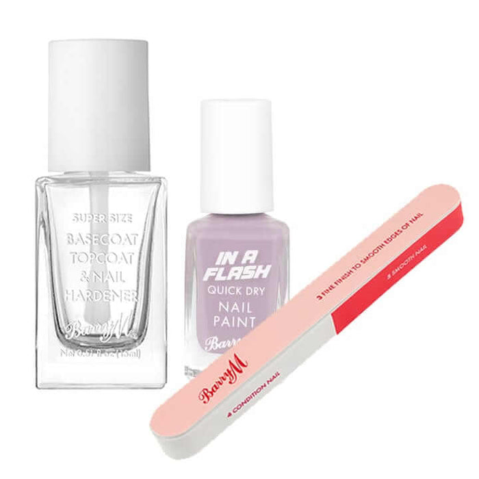 barry m Nail Paint Saver Set - In a Flash Quick Dry Lively Lilac