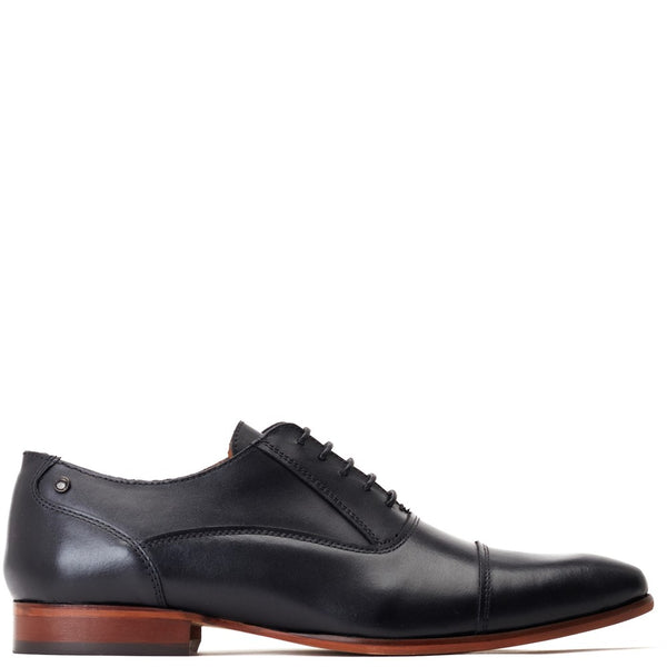 base london Angelo Waxy Oxford Shoes Black