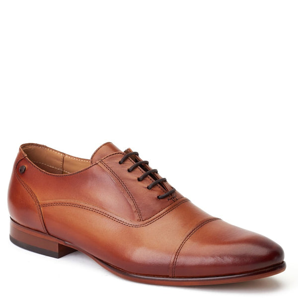 Base London Angelo Waxy Oxford Shoes Tan