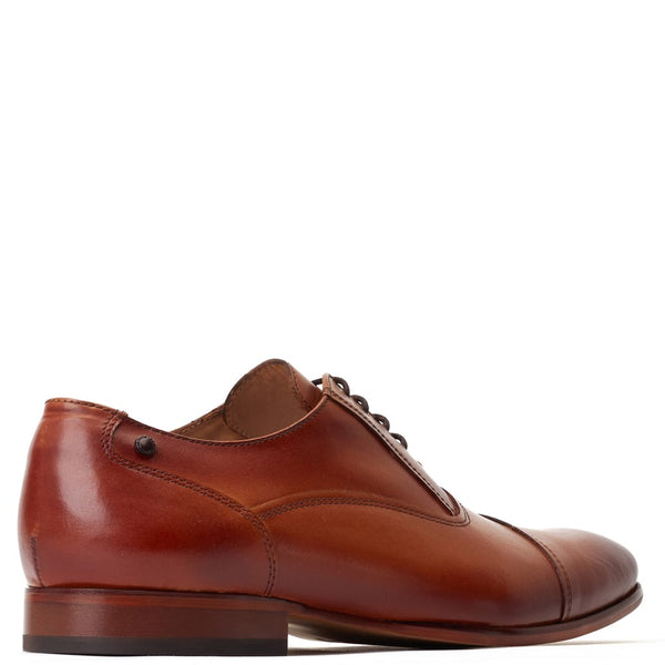 Base London Angelo Waxy Oxford Shoes Tan