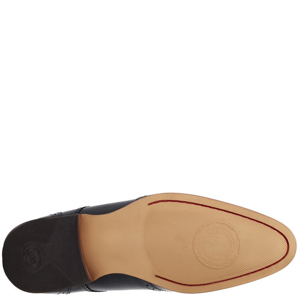 Base London Barbera XL Waxy Brogue Shoes Black