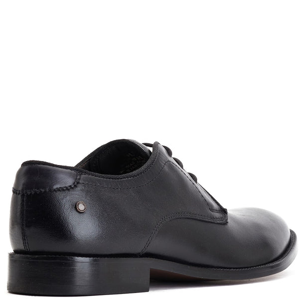 Base London Bertie Burnished Derby Shoes Black