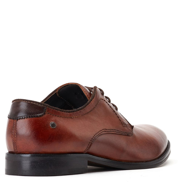 Base London Bertie Burnished Derby Shoes Tan