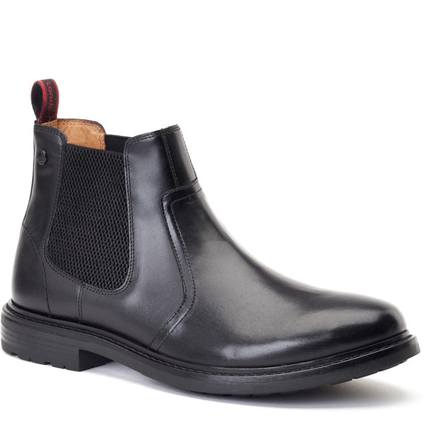 Base London Bloom Burnished Chelsea Boots Black