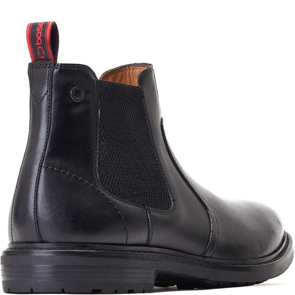 Base London Bloom Burnished Chelsea Boots Black