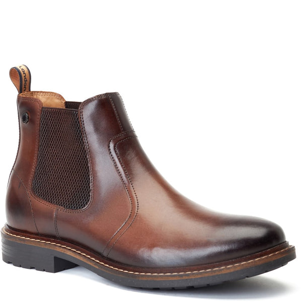 Base London Bloom Burnished Chelsea Boots Brown