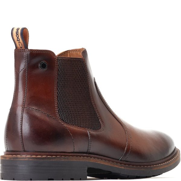 Base London Bloom Burnished Chelsea Boots Brown