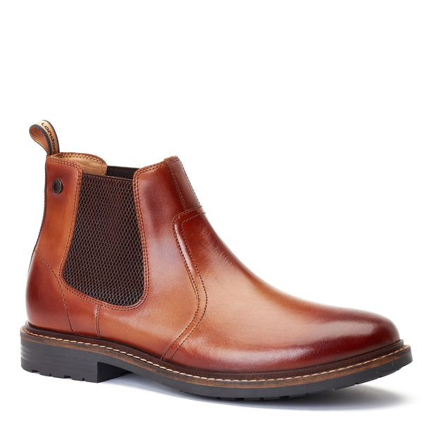 Base London Bloom Burnished Chelsea Boots Tan