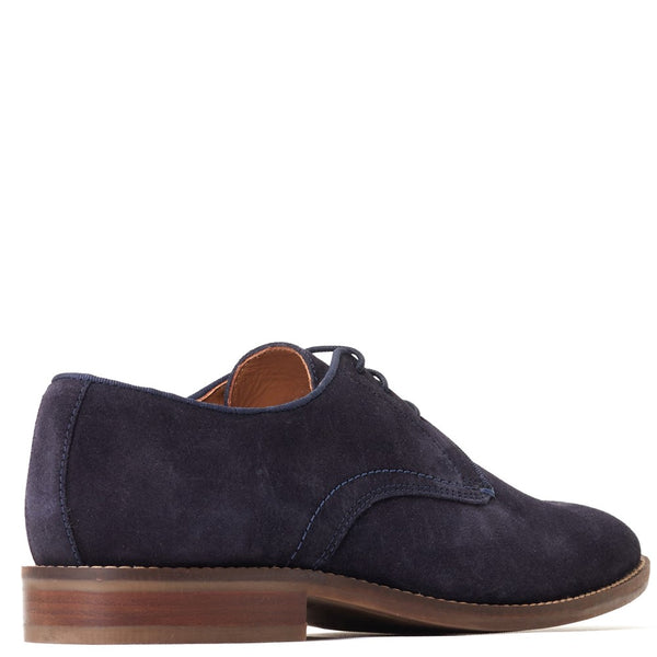 Base London Bronte Suede Derby Shoes Navy