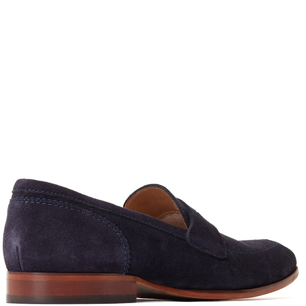 Base London Bruno Suede Loafers Navy