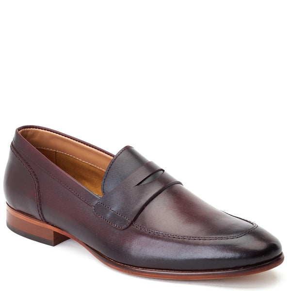 Base London Bruno Waxy Loafers Bordo