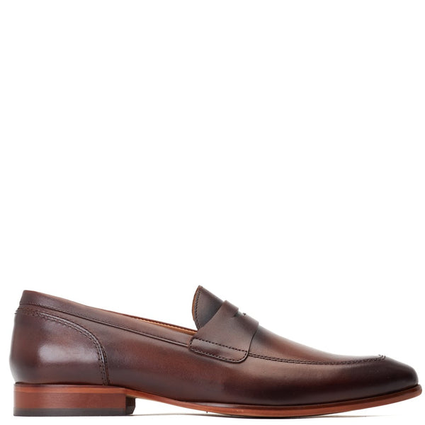 base london Bruno Waxy Loafers Brown