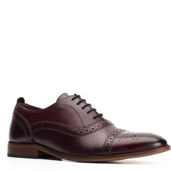 Base London Cast Oxford Brogue Shoes Bordo