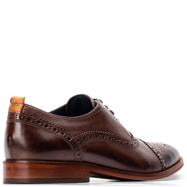 Base London Cast Oxford Brogue Shoes Brown